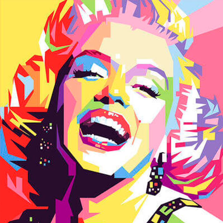 Красочный поп арт портрет Мэрлин Монро
