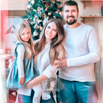 Семейный портрет по фото за 1 день в Санкт-Петербурге