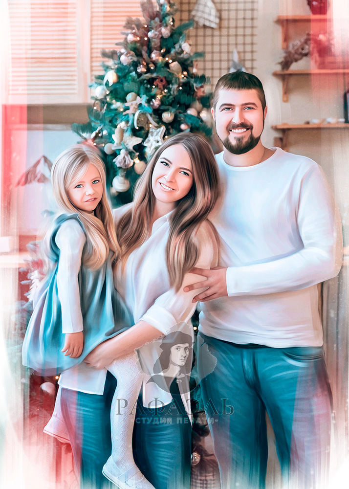 Семейный портрет по фото за 1 день в Санкт-Петербурге